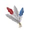 Indian Feathers in Red, White, Blue - Embroidered, Iron on Patch